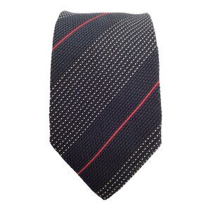 ARTHUR & FOX Navy Striped Silk Tie Italy 60"-3.25" EC